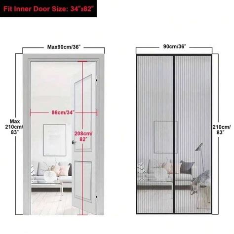 1pc Magnetic Self Sealing Heavy Duty Screen Door Magnetic Closure Keep Insects Out Retractable