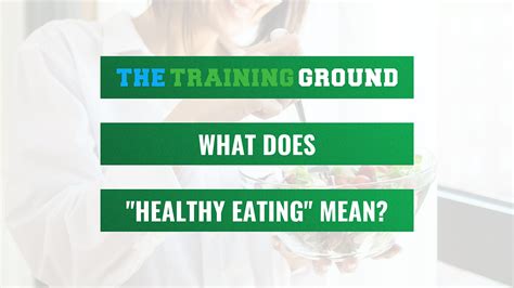 What Does Healthy Eating Mean