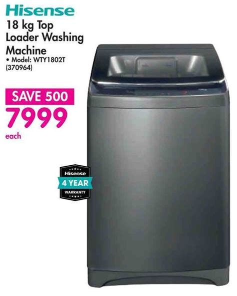 Hisense Kg Top Loader Washing Machine Offer At Makro