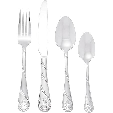 Amazon Towle Everyday Nautical 20 Piece Stainless Steel Flatware