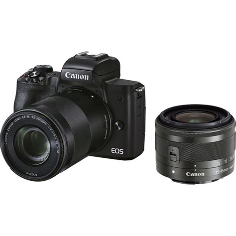 Canon EOS M50 Mark II Double Kit 15-45mm + 55-200mm Черный фотоаппарат ...