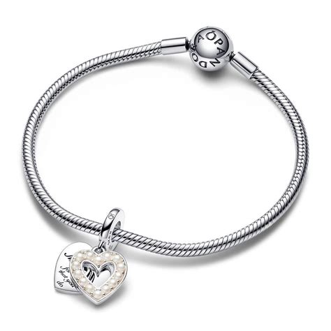 PANDORA Doppelter Charm Anhänger Herz aus 925er Silber 792649C01