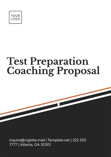 Free Test Preparation Coaching Proposal Template to Edit Online