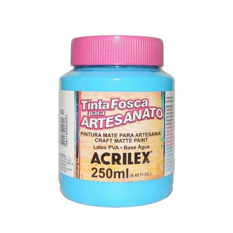 Tinta Pva Fosca Para Artesanato Ml Azul Celeste Acrilex Na