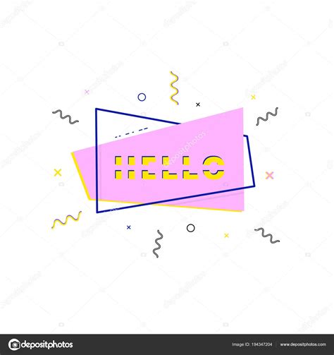 Hello Banner Vector Illustration Stock Vector By ©syuzannam 194347204