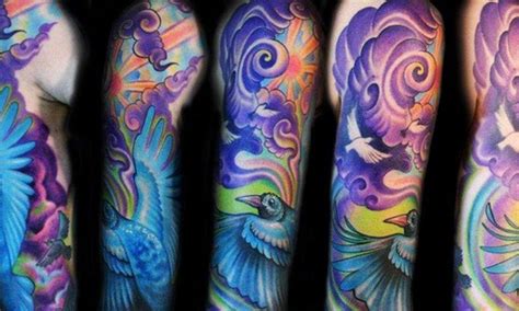 Colorful Tattoo Sleeve Designs For Women