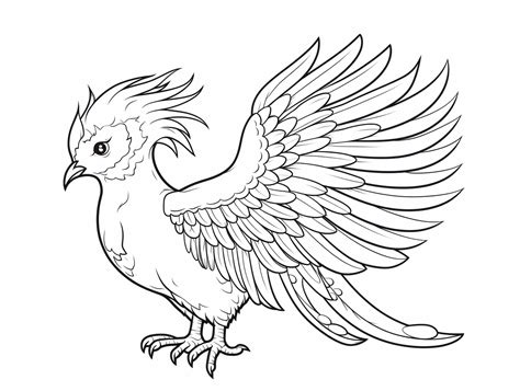 Happy Firebird Coloring Page
