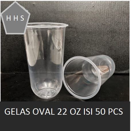 Jual Cup Gelas Plastik Oval Oz Gelas U Boba Oz Isi Pcs