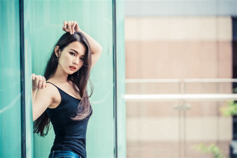 Asian HD Model Brunette Woman Long Hair HD Wallpaper Rare Gallery