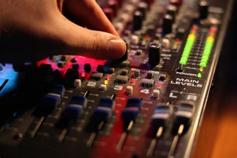 Mixing Board At A Concert Stock Image Image Of Button 39632529