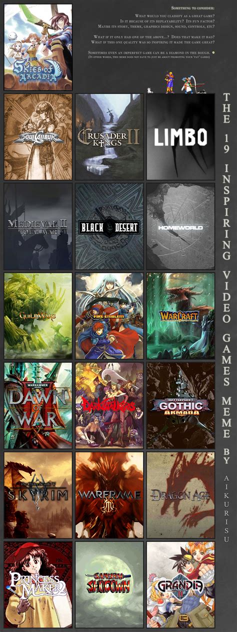 inspiring game meme  aikurisu  deviantart