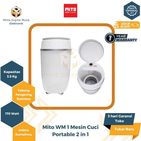 Jual Mito WM 1 Mesin Cuci Mini 3 5 Liter Portable Washing Machine WM1