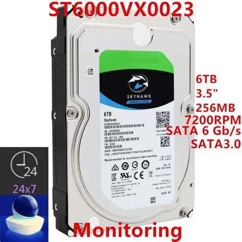 New Original Hdd For Seagate Skyhawk 6tb 35 Sata 6 Gbs 256mb 7200rpm