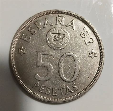 50 pesetas mundial 82 fecha 1980 estrella 1981 Etsy España