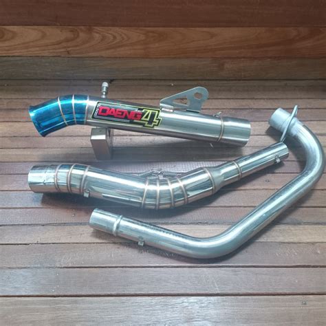 Super Open Spec Pipe Daeng Sai4 1set Big Elbow 51mm For Tmx125 155