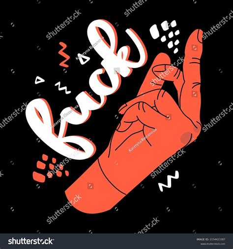 Illustration Hand Gesture Fuck Hand Drawn Stock Vector Royalty Free 2154423387 Shutterstock