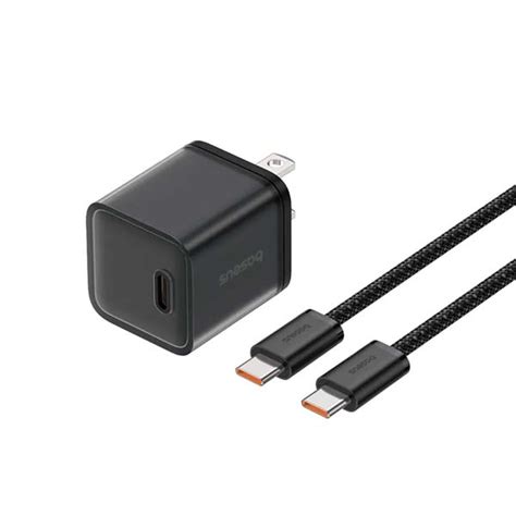 Baseus Gan S Type C Pd W Fast Charger Us Plug With Type C Cable Price