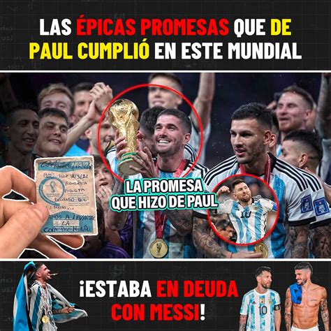 Las ÉPICAS PROMESAS que De Paul CUMPLIÓ en este mundial ¡Estaba EN