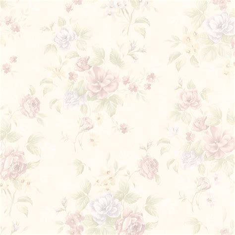 cream floral wallpaper 6