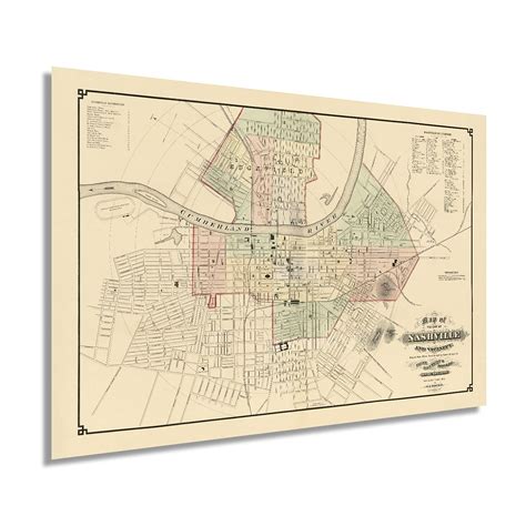 Nashville City Map Wall Art at Justin Finn blog