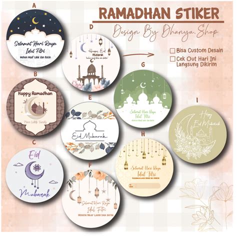 Jual Sticker Ramadhan Aesthetic Ramadan Sticker Sticker Bulat