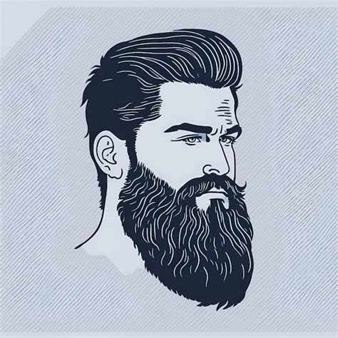 Premium Vector Illustration Of Beard Man Logo Design Vector