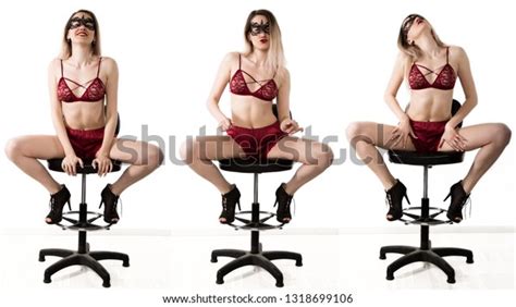 Collage Sexy Elegant Woman Red Lingerie Stock Photo 1318699106 Shutterstock