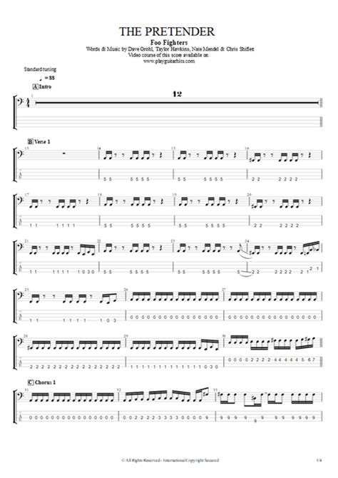 The Pretender Tab By Foo Fighters Guitar Pro Bass By Play Guitar