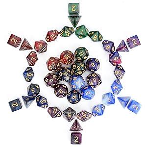 Amazon Flashowl Galaxy Dice Starry Sky Polyhedral Dice Set Table