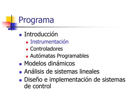 Ppt Control E Instrumentaci N De Procesos Qu Micos Powerpoint