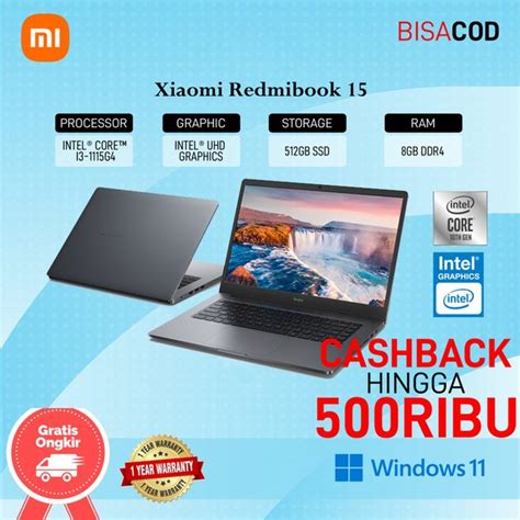 Jual Laptop Xiaomi Redmibook Intel Core I G Ram Gb Gb Ssd