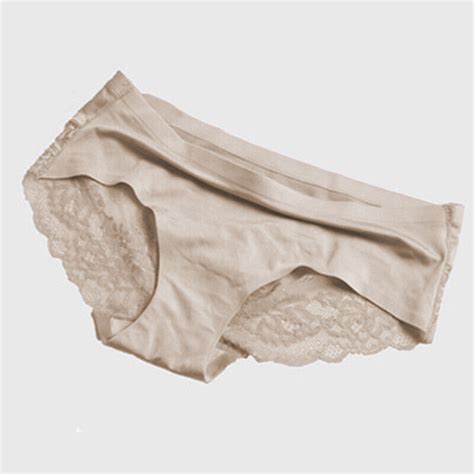 Women Seamless Underwear Sexy Lace Lingerie Knickers Ice Silk Panties