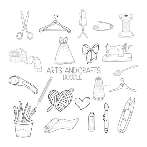 Premium Vector Doodle Art And Craft Vector Pack Art And Craft Clipart