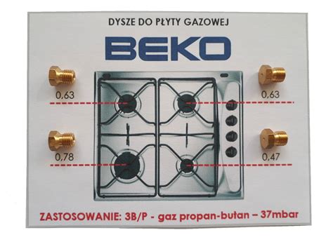 Dysze Beko Do P Yty Kuchenki Na Gaz Propan Butan Sklep Opinie Cena