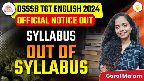 Dsssb Tgt English Syllabus Dsssb Tgt Pgt English Syllabus