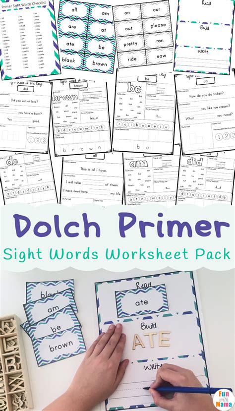 Dolch Primer Sight Words Worksheets Fun With Mama