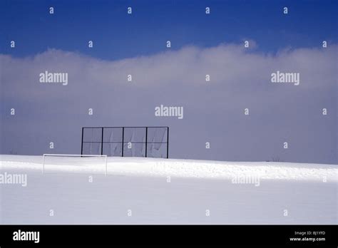 Snow Covered Football Pitch High Resolution Stock Photography And