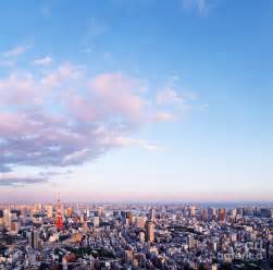 Tokyo city scenery under blue sky Photograph by Maxim Images Prints