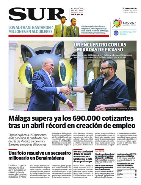 Las Portadas De Diario SUR Diario Sur 05 De Mayo De 2023