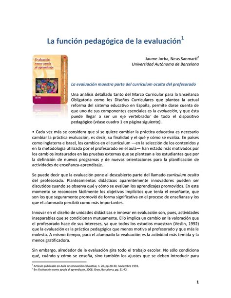 La Funcion Pedagogica De La Evaluacion By Juan Carlos Gabriel Soriano