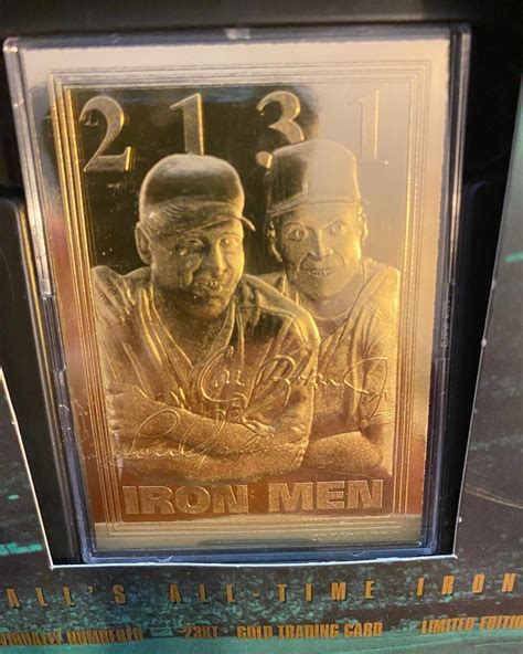 Bleachers Cal Ripken Jr Lou Gehrig K Gold Iron Men Card Values