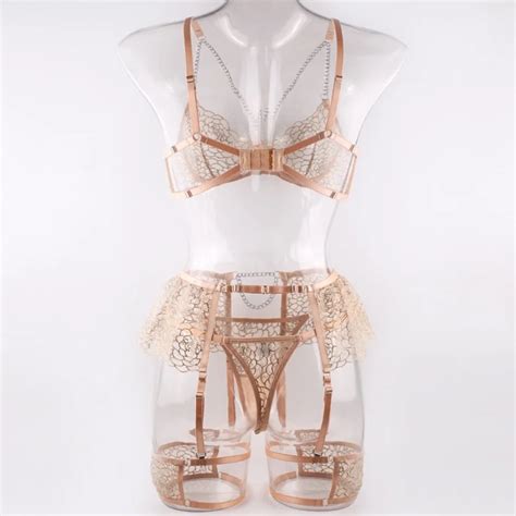 Luxury Erotic Lingerie Transparent Bra And Brief Piece Fairy Tutu Fancy Lace Women Sexy