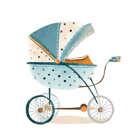 Premium Photo Stroller Watercolor Nursery