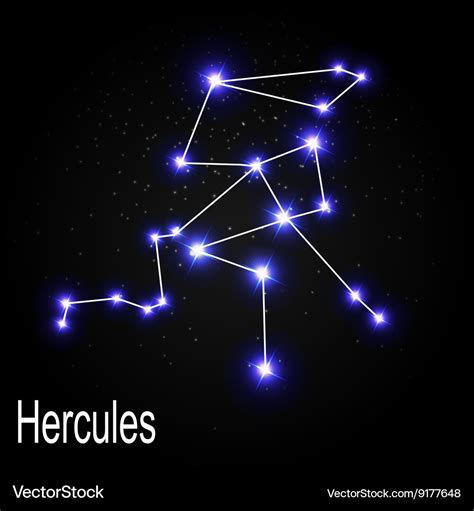 Hercules constellation with beautiful bright stars