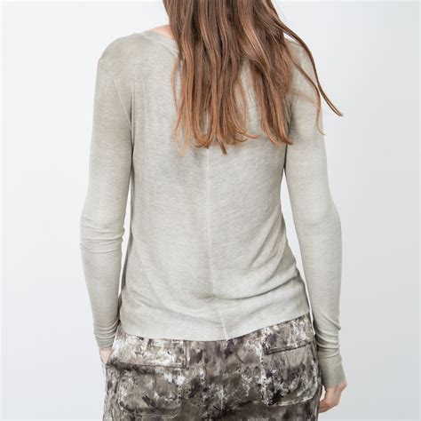 Mushroom Ribbed Modal Longsleeve Wolfensson