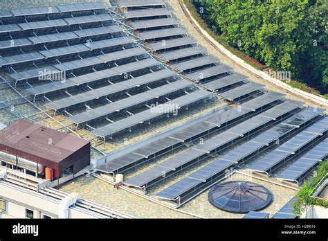 Solar Panel On Roof Top Stock Photo Alamy