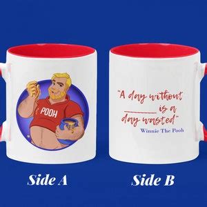 Coffee Mug Pooh Famosos Queer Artwork Gay Illustration LGBTQ Houseware Gay Bears Gay