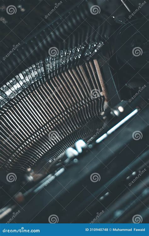 Close Up Of Vintage Typewriter Letters And Symbols Stock Photo Image