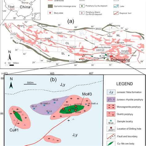 A Simplified Geologic Map Of The Lhasa Terrane Showing The