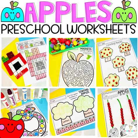 Apple Worksheets for Preschool - Kindergarten Rocks Resources